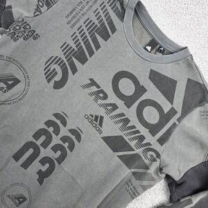 Adidas Training All Over Print Graphic Sweatshirt Mens Medium Grey